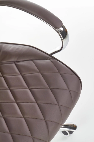 Fotel biurowy ergonomiczny Hatal Intesi obrotowy skórzany brązowy do biura nowoczesny