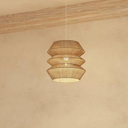 Lampa wisząca boho Liza Juta Atmosphera regulowana do salonu i jadalni D38 cm