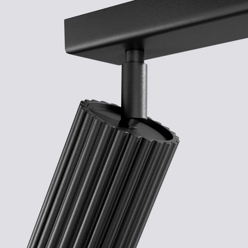 Plafon sufitowy KARBON 4L czarny nowoczesny ruchomy do salonu i sypialni aluminium