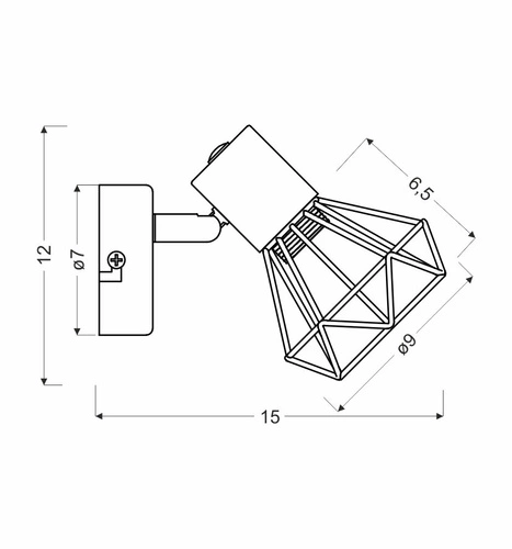 Nowoczesny kinkiet ścienny Verve biały z chromowanym abażurem i ruchomym kloszem do sypialni