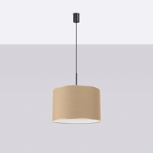 Lampa wisząca NEVIA beżowa minimalistyczna lampa do salonu i jadalni 40 cm
