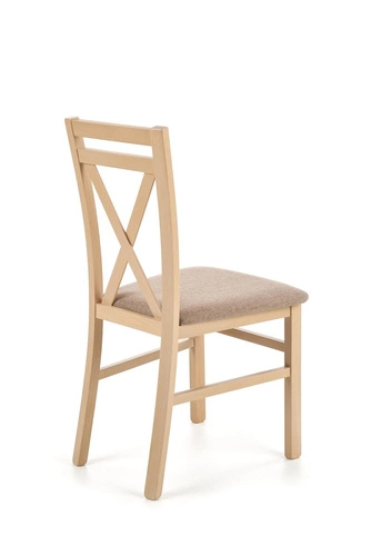 Krzesło drewniane Alaska do jadalni i kuchni dąb sonoma beż ciemny klasyczne Intesi