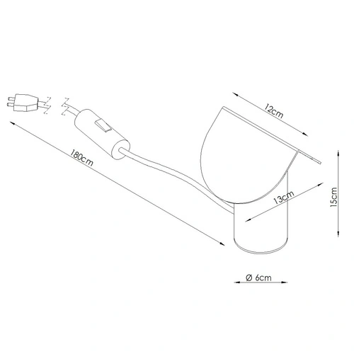 Lampa biurkowa LED BISCUIT czerwona nowoczesna aluminiowa
