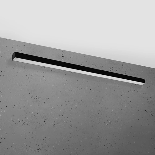 Kinkiet ścienny LED Pinne 150 cm czarny nowoczesny do salonu i korytarza aluminium