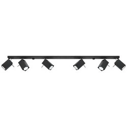 Plafon sufitowy czarny Merida 6L Sollux nowoczesny metalowy do salonu lub kuchni