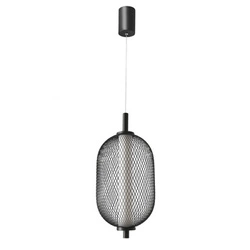 Lampa wisząca PUMA 15cm czarny 10W LED  3000K klosz biały