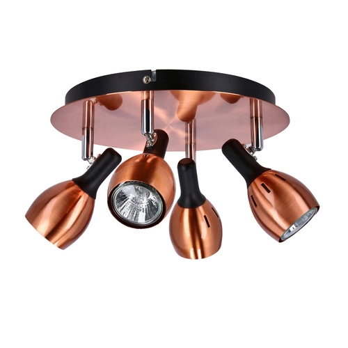 Plafon sufitowy Cross nowoczesny miedziany metalowy regulowany do salonu i kuchni 35 cm