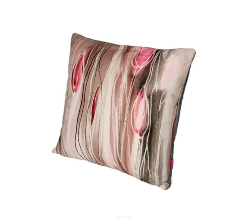 Poduszka dekoracyjna welurowa Tulipe Intesi antyalergiczna do salonu i sypialni 40x40