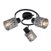 Lampa sufitowa Bill spirala czarny 3x40W  E27 klosz dymiony