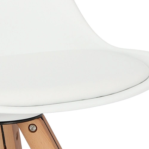 Krzesło Norden Star Square PP biały/naturalny