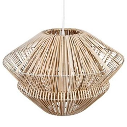 Lampa wisząca rattanowa Ludza 44 cm naturalna do salonu, kuchni, jadalni Atmosphera