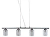 Lampa sufitowa Berta chromowana szklana 4-punktowa do salonu i jadalni CANDELLUX