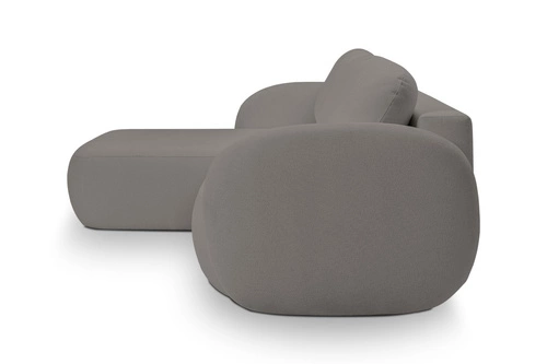 Narożnik z funkcją spania lewy Salby szary nowoczesny z pojemnikiem do salonu Intesi