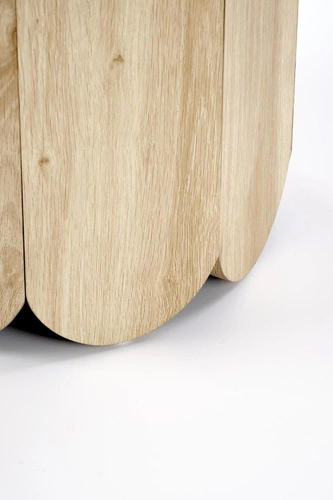 Stolik kawowy Puro okrągły 80 cm drewniany skandynawski do salonu naturalny Intesi