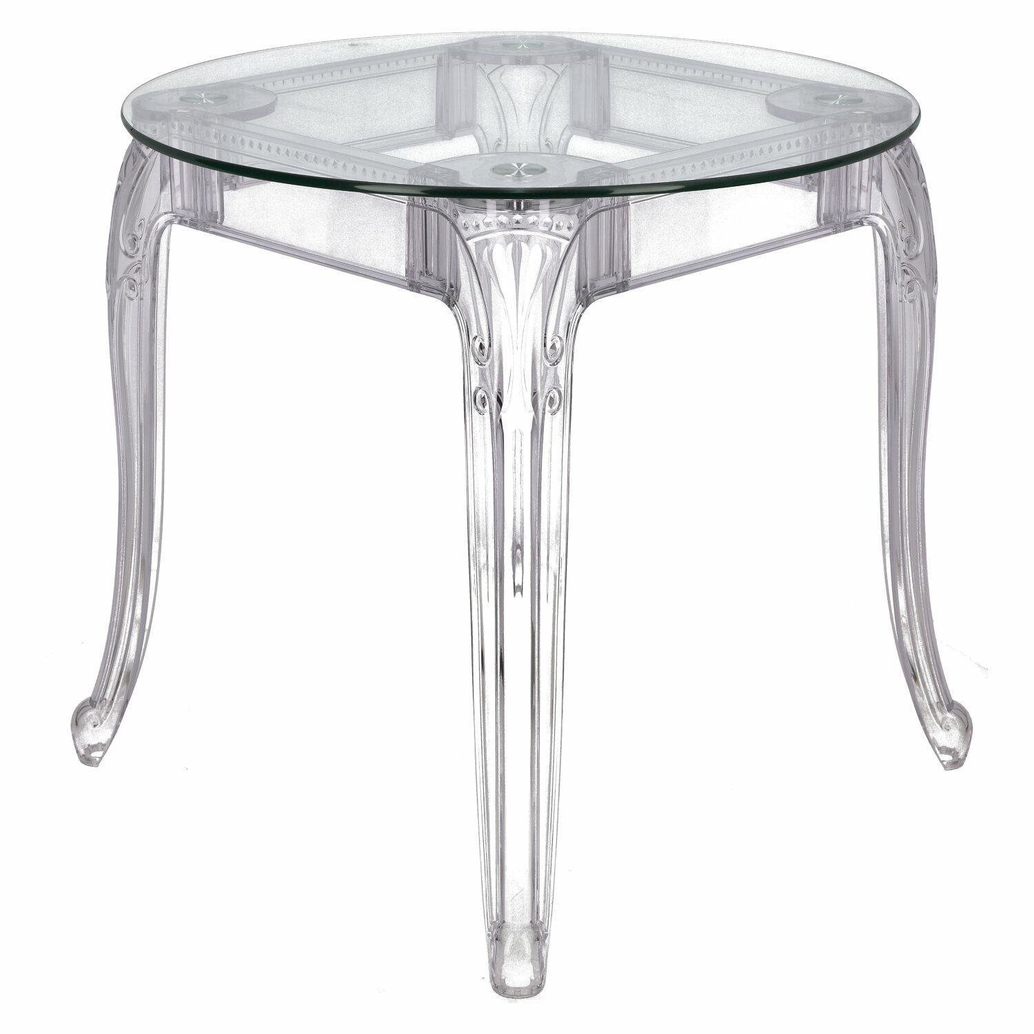 Stół Ghost 80cm transparentny glamour