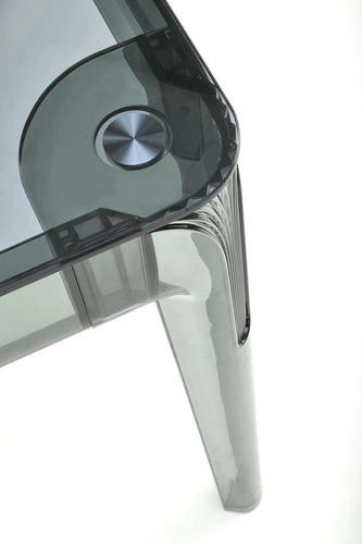 Stół Lord szklany dymiony 120x80 nowoczesny do jadalni i salonu transparentny