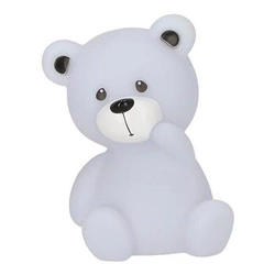 Lampka nocna Teddy Bear szara Atmosphera nowoczesna na baterie do pokoju dziecka 14 cm