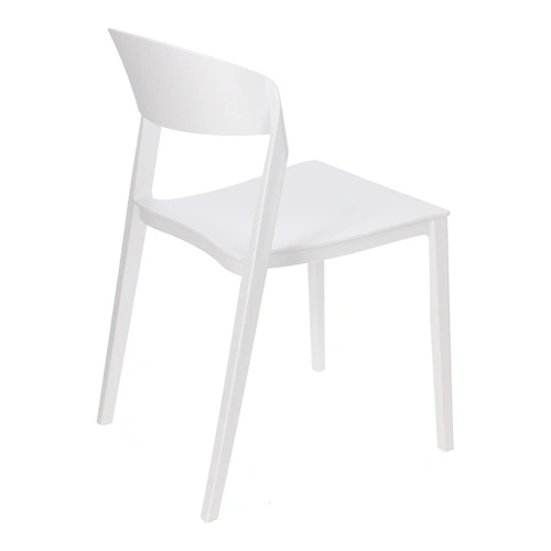 Krzesło Ribbon Intesi białe nowoczesne z tworzywa do jadalni i kuchni