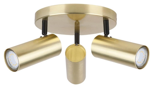 Lampa sufitowa Colly plafon mosiądz 3x15W GU10 klosz mosiądz