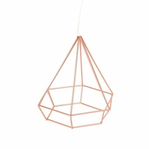 Prisma Cooper nowoczesna metalowa dekoracja ścienna geometryczna Umbra do salonu miedziana 25 cm