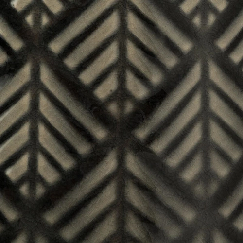 Lampka nocna ceramiczna Ilou Atmosphera szara ciemna z abażurem do sypialni w stylu boho