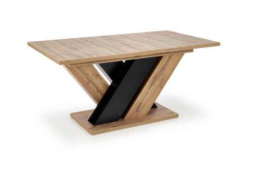 Stół rozkładany do jadalni Rand 160-200 cm nowoczesny dąb na jednej nodze Intesi