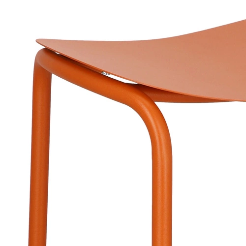 Hoker metalowy Trick 75 cm pomarańczowy nowoczesny bez oparcia do kuchni i ogrodu SCAB Design