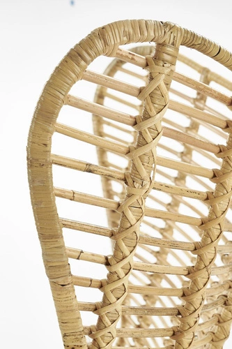 Fotel rattanowy Ikar ogrodowy nowoczesny do salonu i na taras boho naturalny Intesi