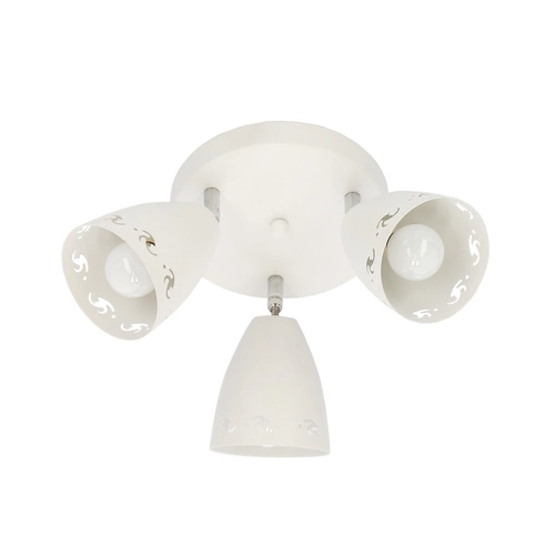Coty nowoczesny biały plafon okrągły metalowy 3xE14 do salonu i sypialni 38 cm