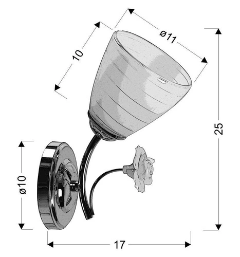 Kinkiet Ariam lampa 1x40W E27 biały