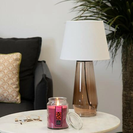 Świeca sojowa zapachowa Nina Atmosphera malina w szkle różowa na prezent 510g