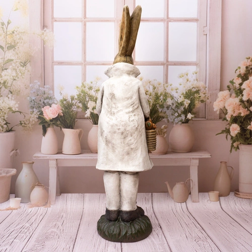Intesi Figurka wielkanocna zając we fraku 80 cm dekoracja świąteczna na komodę lub do salonu