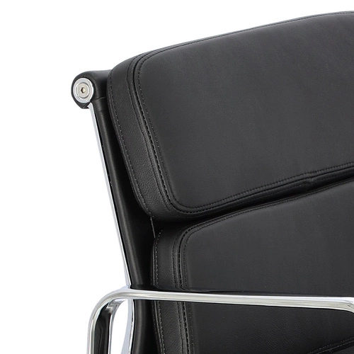 Fotel biurowy ergonomiczny obrotowy CH2171 PREMIUM skórzany czarny do biura EA217