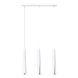 Lampa wisząca PRYSM 3L biała skandynawska 3-punktowa do salonu, jadalni lub nad wyspę