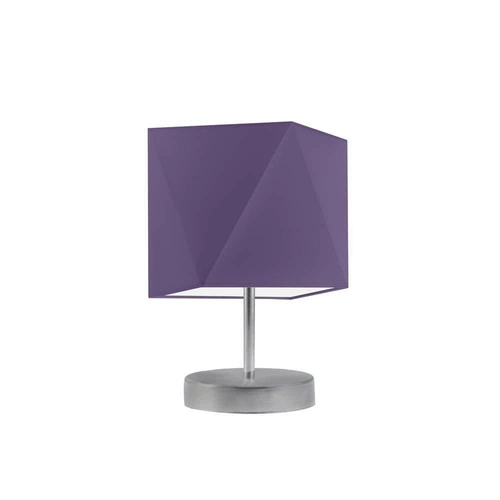 Lampka nocna PASADENA fioletowa nowoczesna z abażurem do sypialni lub salonu LYSNE
