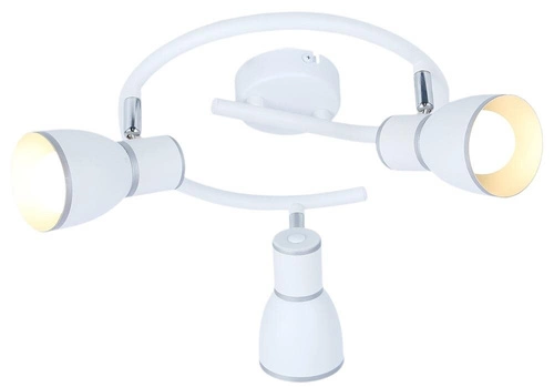 Lampa sufitowa Fido biała regulowana 3-punktowa nowoczesna do salonu i sypialni