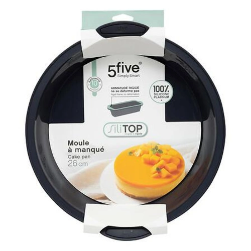 Silikonowa forma do pieczenia ciasta 26 cm okrągła szara 5five simply smart do piekarnika