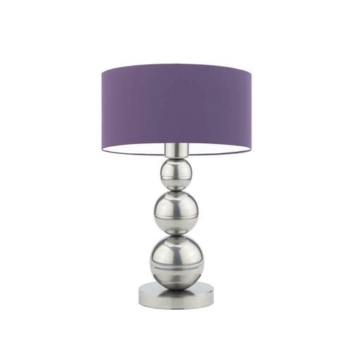 Lampka nocna HONOLULU nowoczesna fioletowa z abażurem do sypialni lub salonu LYSNE