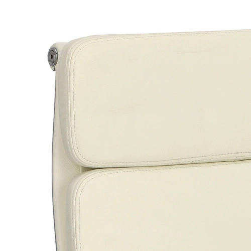 Fotel biurowy ergonomiczny CH2191 PREMIUM EA219 skóra naturalna biały obrotowy do biura