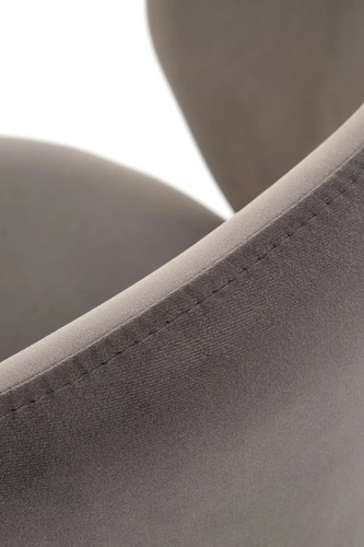 Hoker Nafan szary welurowy z oparciem do kuchni i jadalni nowoczesny 63 cm Intesi