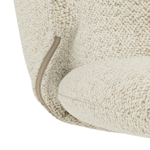 Fotel kubełkowy Ella obrotowy beżowy do salonu i jadalni nowoczesny