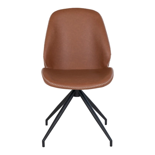 Krzesło do jadalni Monte Carlo obrotowe tapicerowane ekoskóra brązowe nowoczesne Intesi