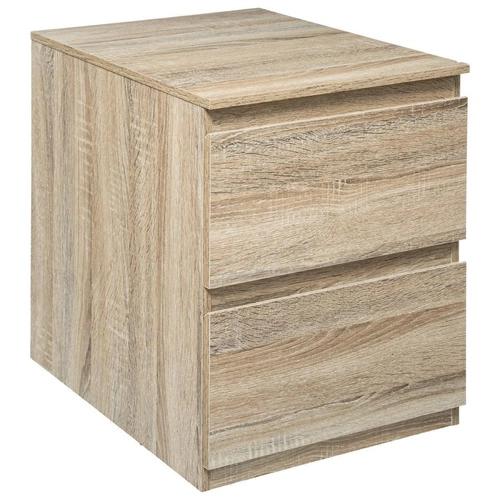 Szafka nocna drewniana Dolo 48 cm z 2 szufladami boho dąb sonoma 5five simply smart