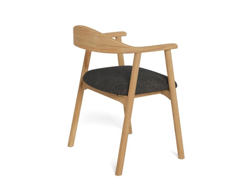 Actona Addi krzesło do jadalni skandynawskie szare z podłokietnikami