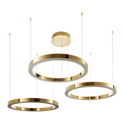Nowoczesna lampa wisząca LED CIRCLE złota 3 okręgi do salonu i jadalni Step into Design