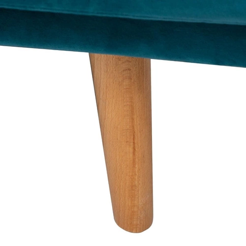 Sofa rozkładana Jack niebieska 3 osobowa z funkcją spania welurowa do salonu Atmosphera