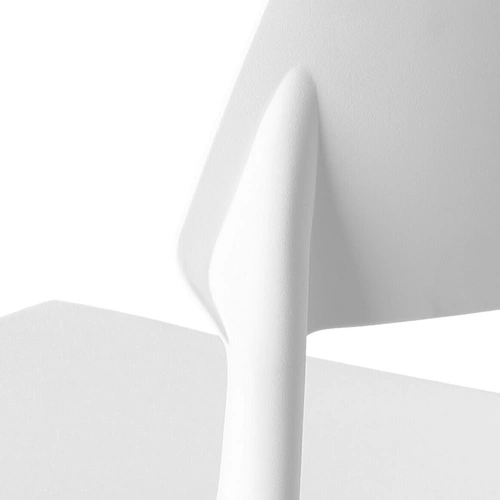 Krzesło do jadalni Cole inspirowane Ecco białe skandynawskie sztaplowane łatwe czyszczenie