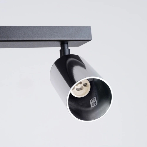 Plafon sufitowy WINX 6L czarny chrom nowoczesny do salonu i sypialni LED GU10