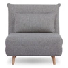 Sofa rozkładana Marlow 1 szara/ nogi  naturalne