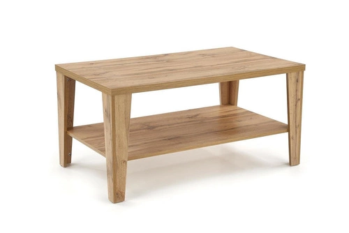 Stolik kawowy Deya prostokątny dębowy z półką nowoczesny do salonu Intesi 110x65 cm